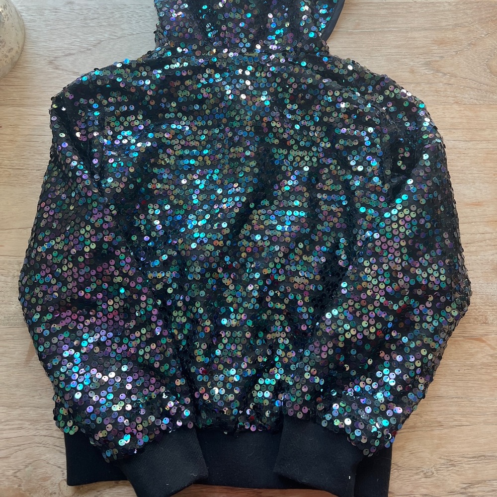 Sequin hoodie - perfect condition size 8-10